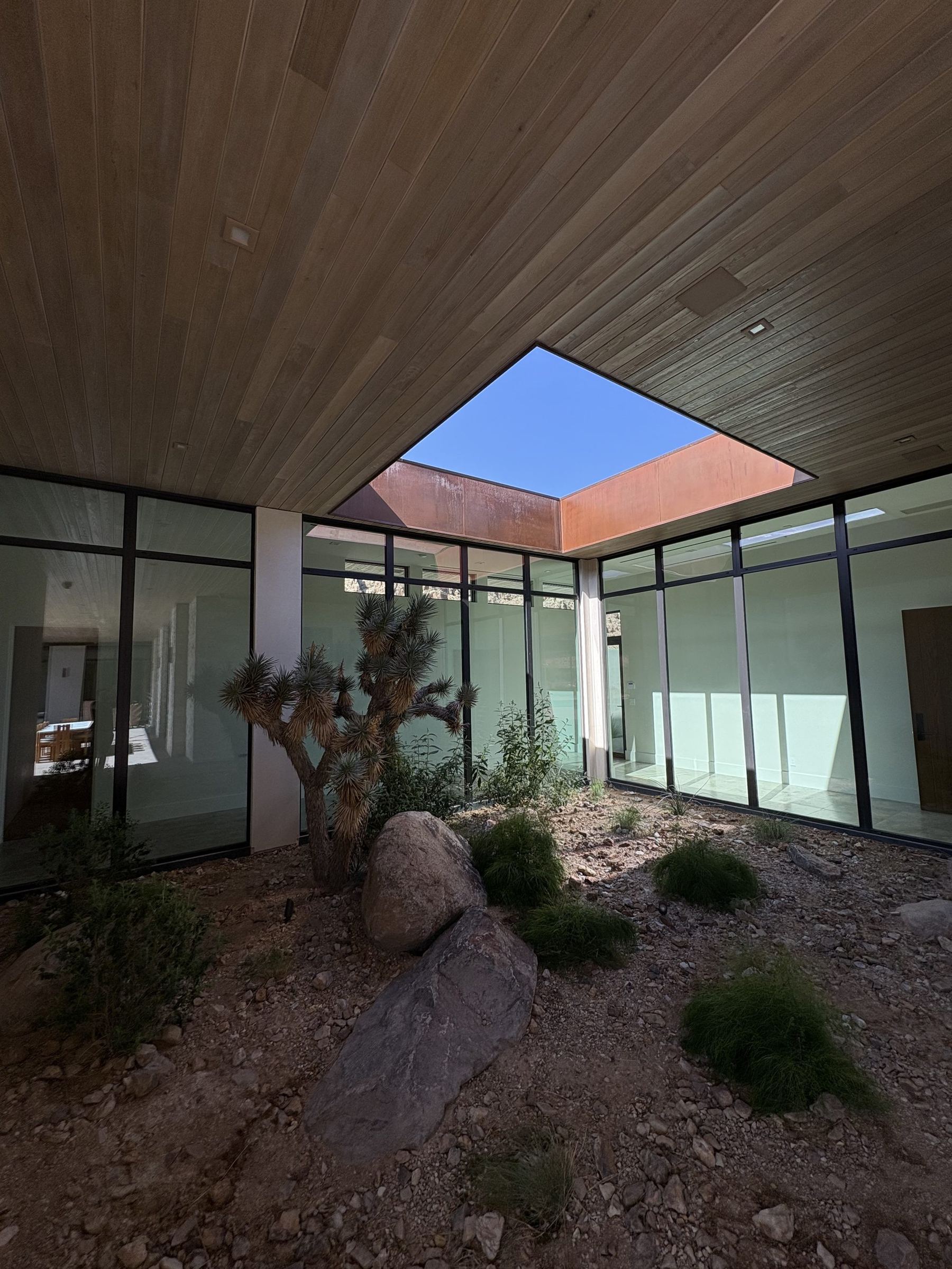 Courtyard with skylight at a Las Vegas home